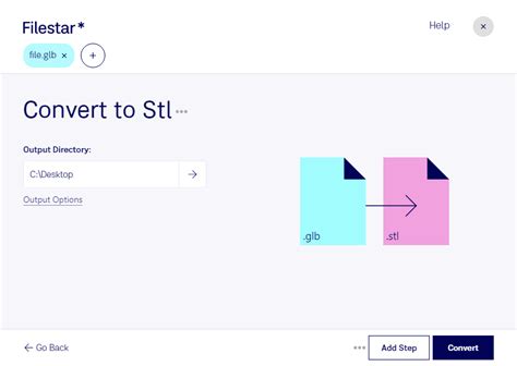 Convert GLB to STL.